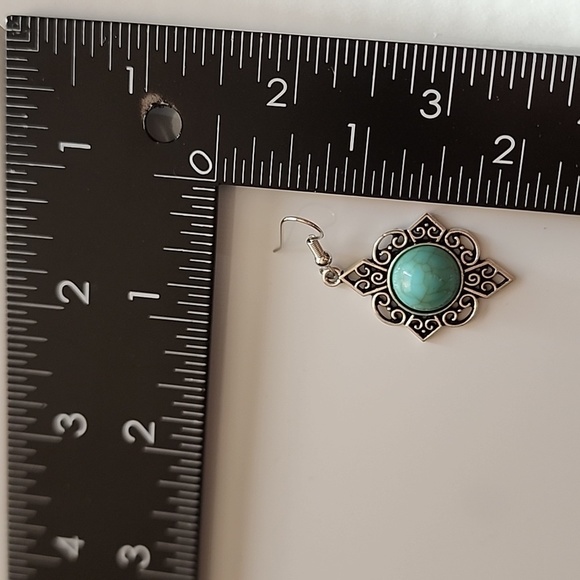 Boho  Tribal Turquoise  EARRINGS EP - Picture 5 of 5